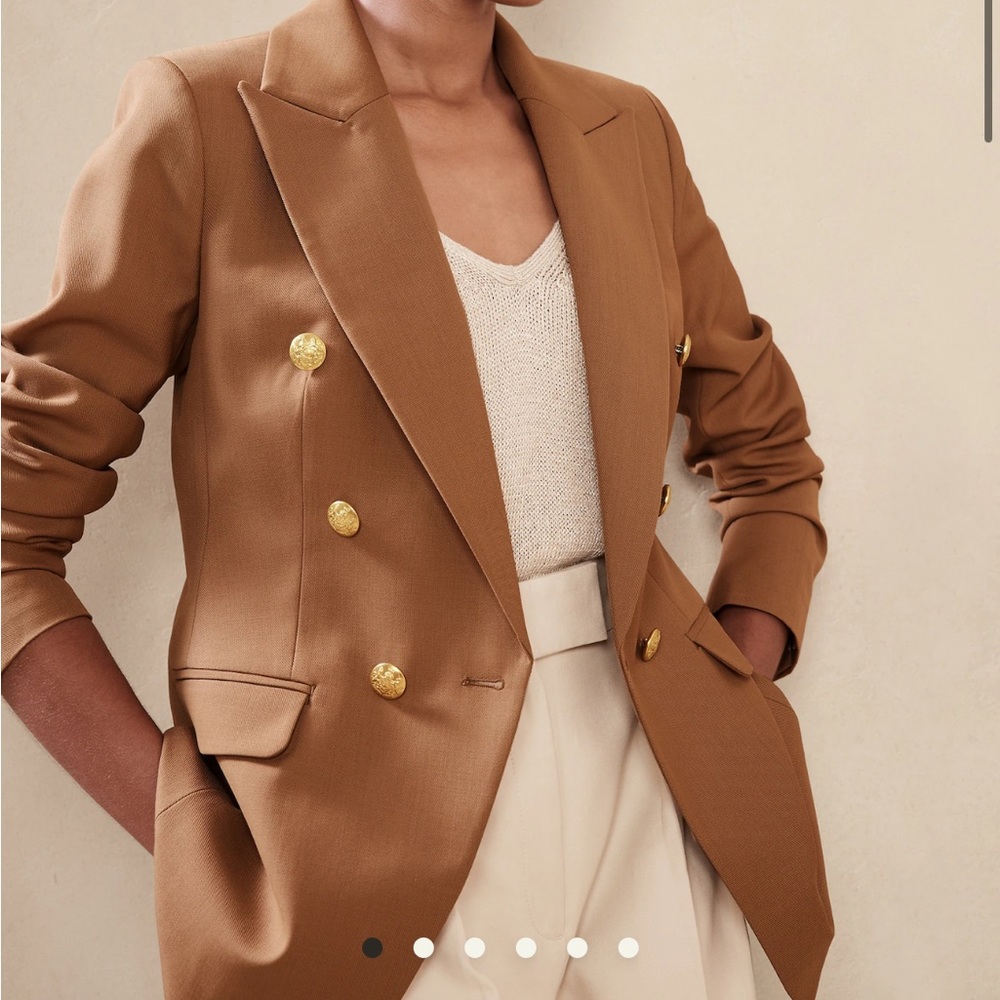 NWT Banana Republic Captain’s Blazer, Camel, Size 16